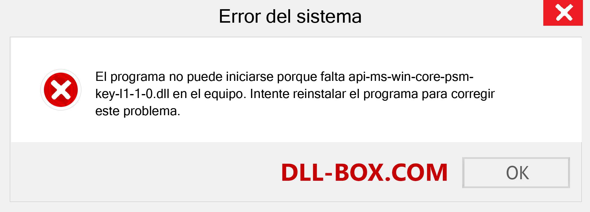 ¿Falta el archivo api-ms-win-core-psm-key-l1-1-0.dll ?. Descargar para Windows 7, 8, 10 - Corregir api-ms-win-core-psm-key-l1-1-0 dll Missing Error en Windows, fotos, imágenes